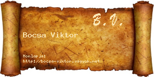 Bocsa Viktor névjegykártya